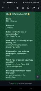 Lead on whatsapp